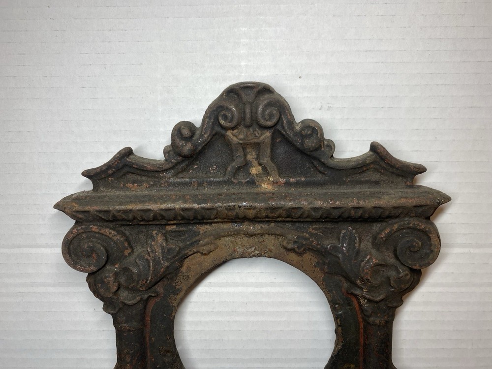 Vintage Cast Iron Mantle Clock Face