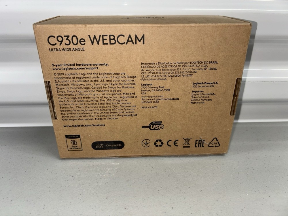 NEW! Logitech C930e Webcam Ultra Wide Angle 1080p/30fp