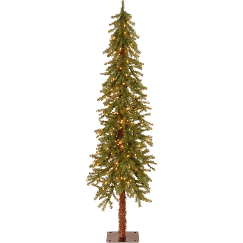 6 ft Artificial Christmas Tree Pre-Lit Cedar Tips Full Indoor Holiday
