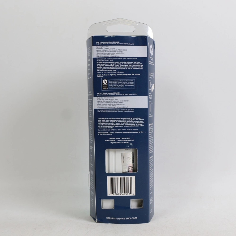 GENUINE EDRARXD1 Ice and Water Refrigerator Filter A