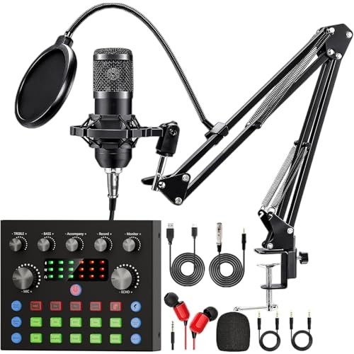 Podcast Equipment Bundle, Recording Studio Package with Podcast Microphone and