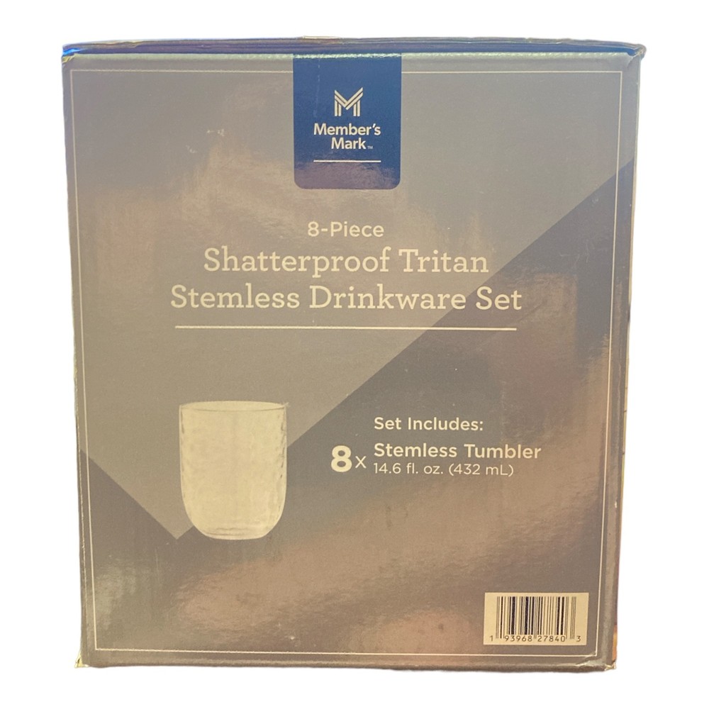 Member's Mark Shatterproof 8-Piece Stemless Set (Clear)