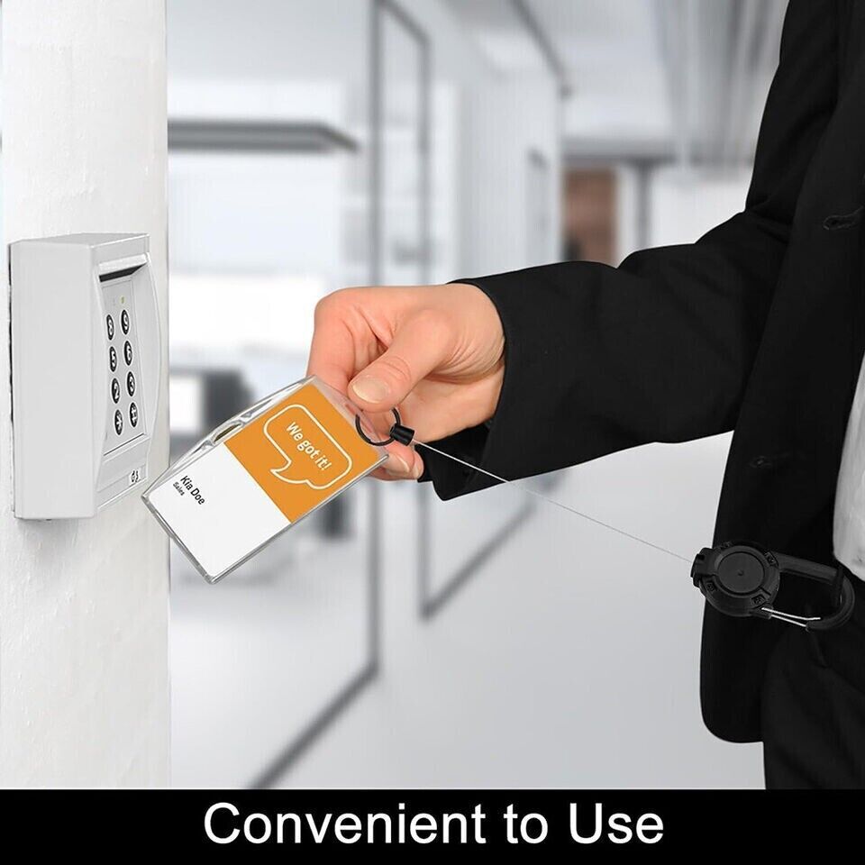 4× Retractable Key Chain Heavy Duty Wire Rope Buckle Multi-Function Key Chain