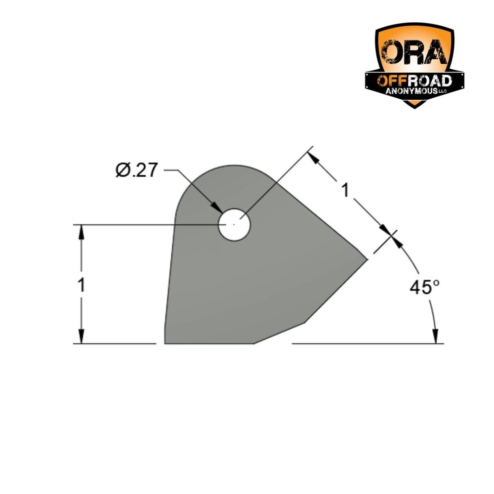 OFFROAD ANONYMOUS 45 Degree Panel Tab - Quantity: 25 Pack