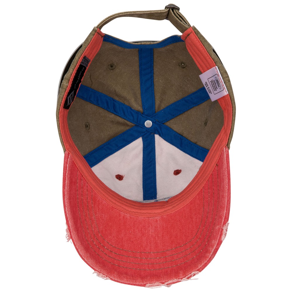 Ford Logo Distressed Cotton Twill Hat Red