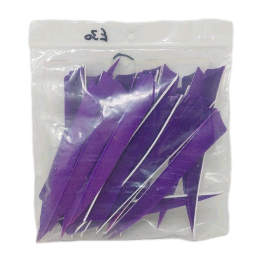 40 Count Gateway Archery Arrow Feathers 5" Right Wing: Shield Purple