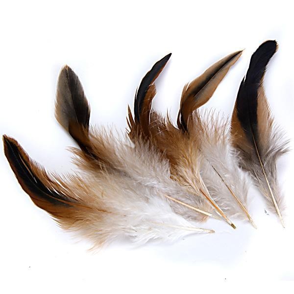 50Pcs Hackle Feathers Neck Feathers for Craft DIY Pendant