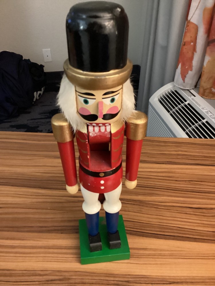 Christmas Traditional Nutcracker 14” Some Flaws But Fixable Needs TLC