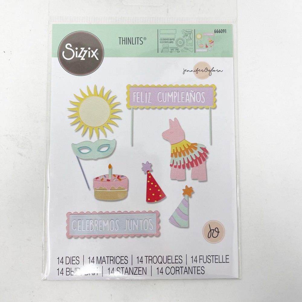 Sizzix Thinlits Cutting Dies Spanish Celebration Birthday Bundle NEW