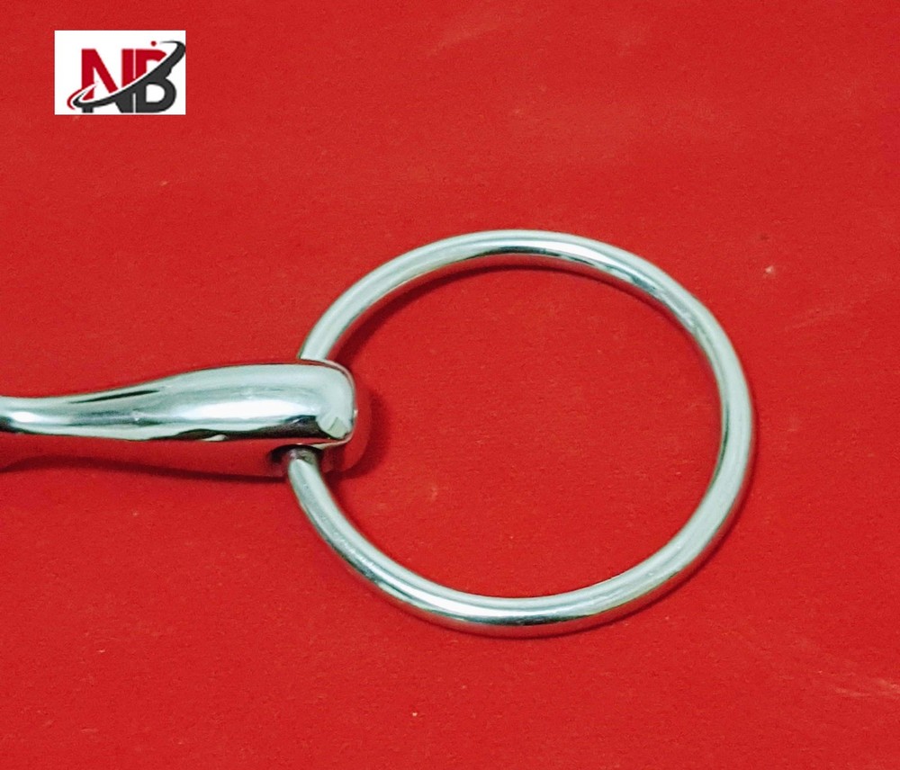 LOOSE RING SNAFFLE BIT HORSE WITH DOUBLE JOINT 5"