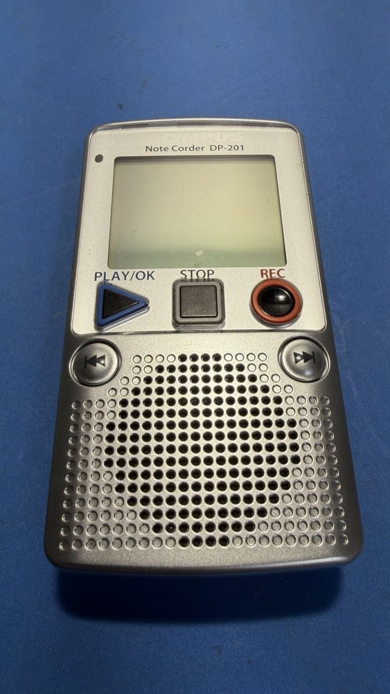 Olympus Note Corder DP-201 Digital Voice & Record Playback Tested/Working