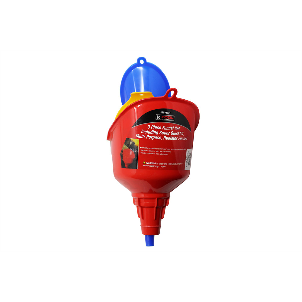 K-Tool 10714MX3 3 Piece Funnel Set