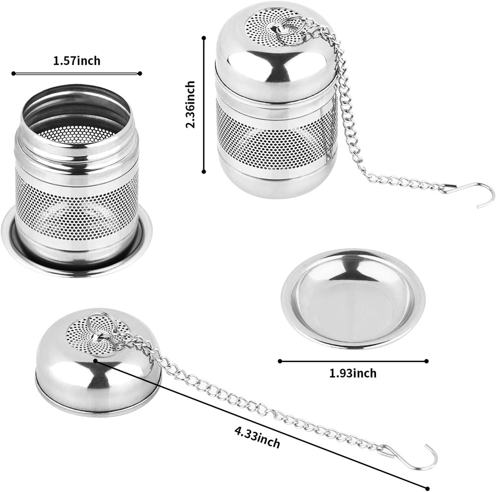 2PCS Tea Infuser Strainer - Stainless Steel Strainers for Loose Leaf Tea, Steepe