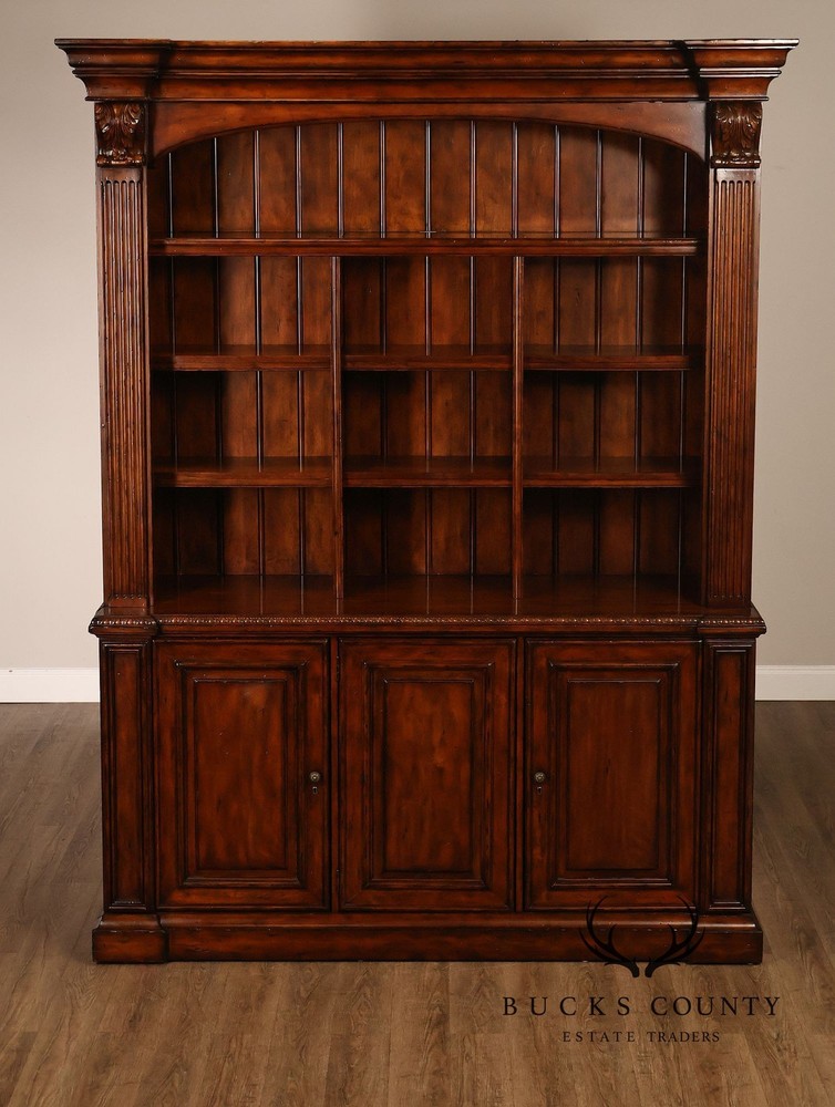 Sligh Large Traditional Lighted Bookcase Cabinet