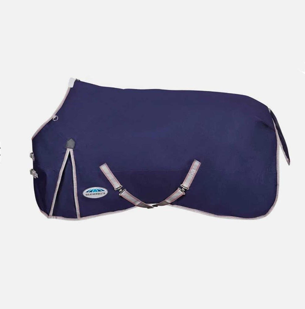 WeatherBeeta ComFiTec Essential Standard Neck Medium Blanket, Navy/Silver - 69