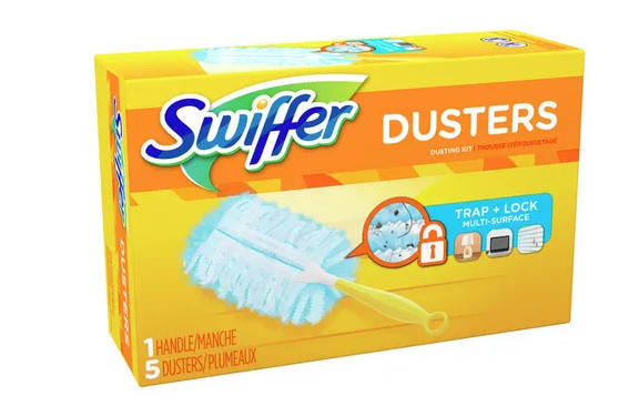(3 pack) Swiffer DUSTER KIT 6" L Trap + Lock Includes Handle & 5 Refills NEW!