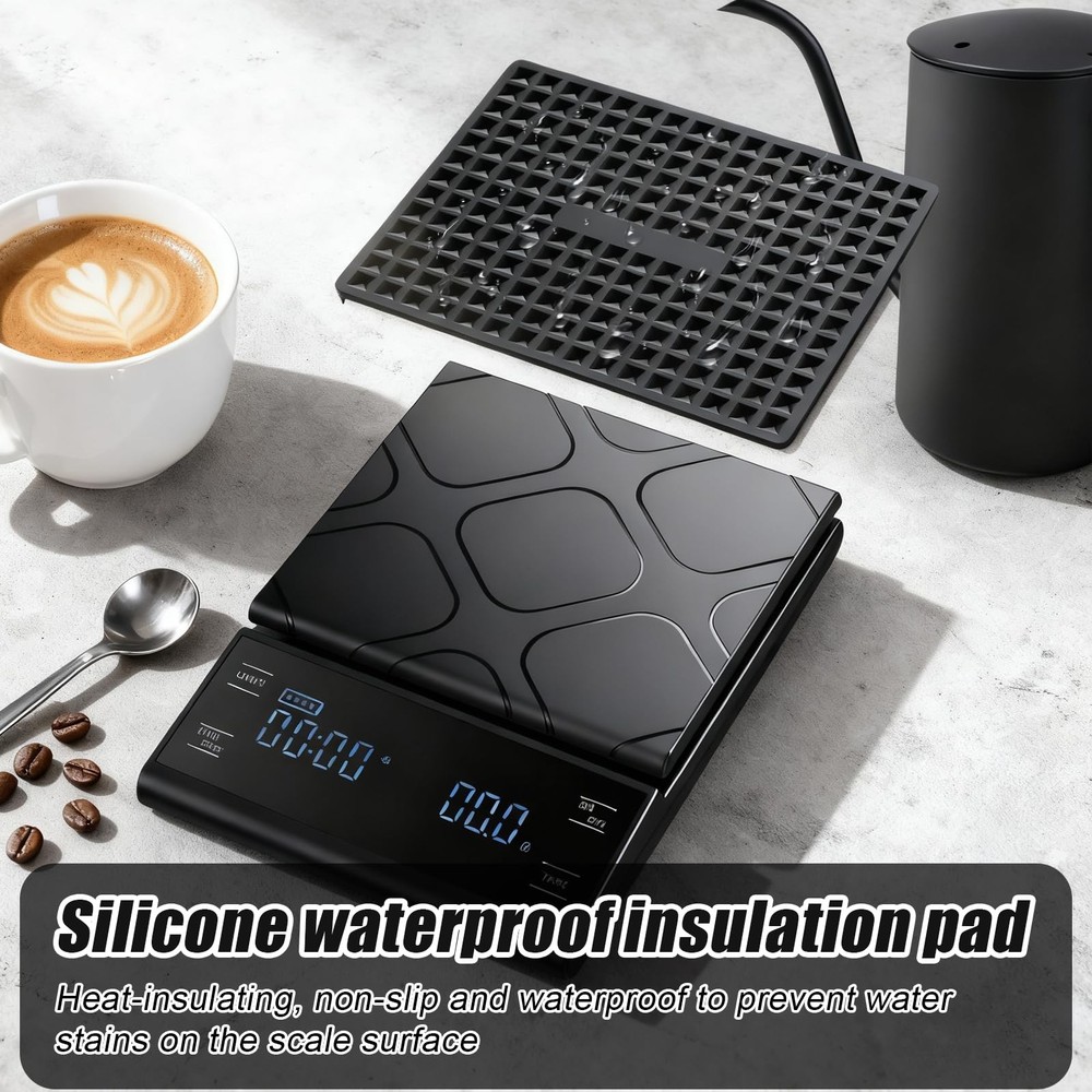 Coffee Scale with Timer, 5kg/0.1g Precision Pour Over Drip Espresso Scale for.