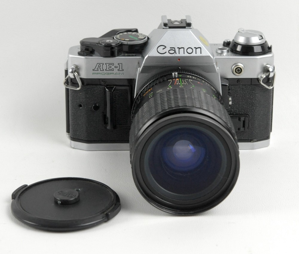 Canon AE-1 Program 35mm Film Camera w/ 75mm Lens