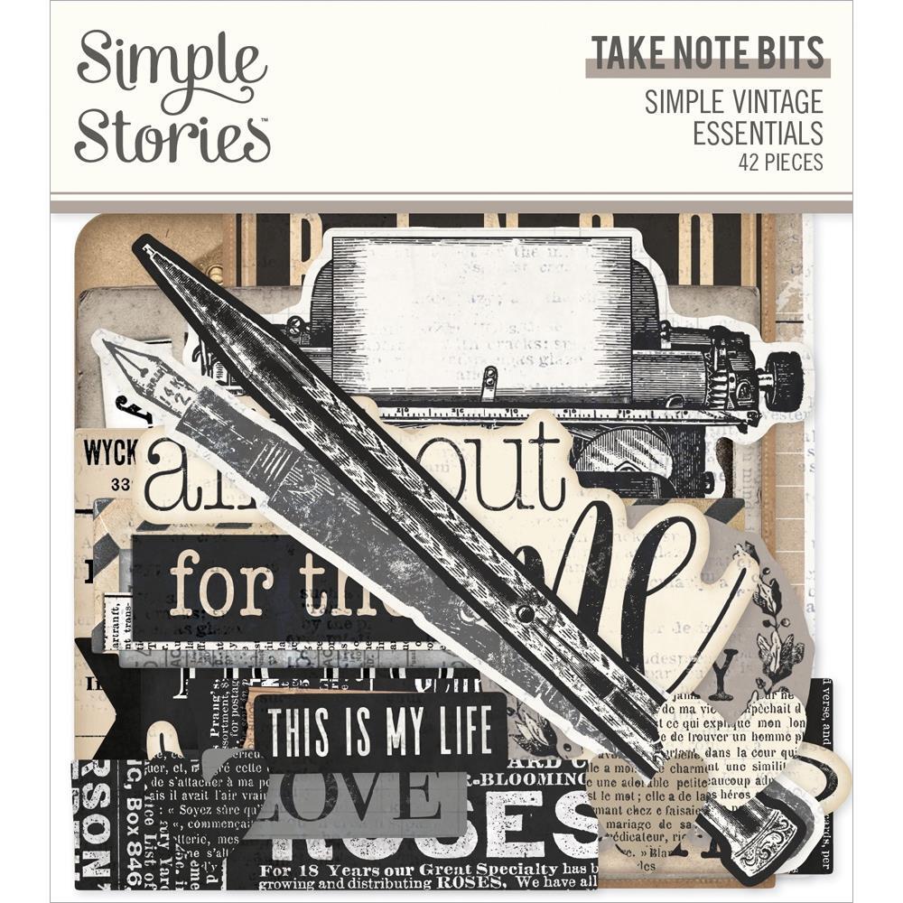 Simple Stories Bits & Pieces - Simple Vintage Essentials - Take Note Bits, SVE20