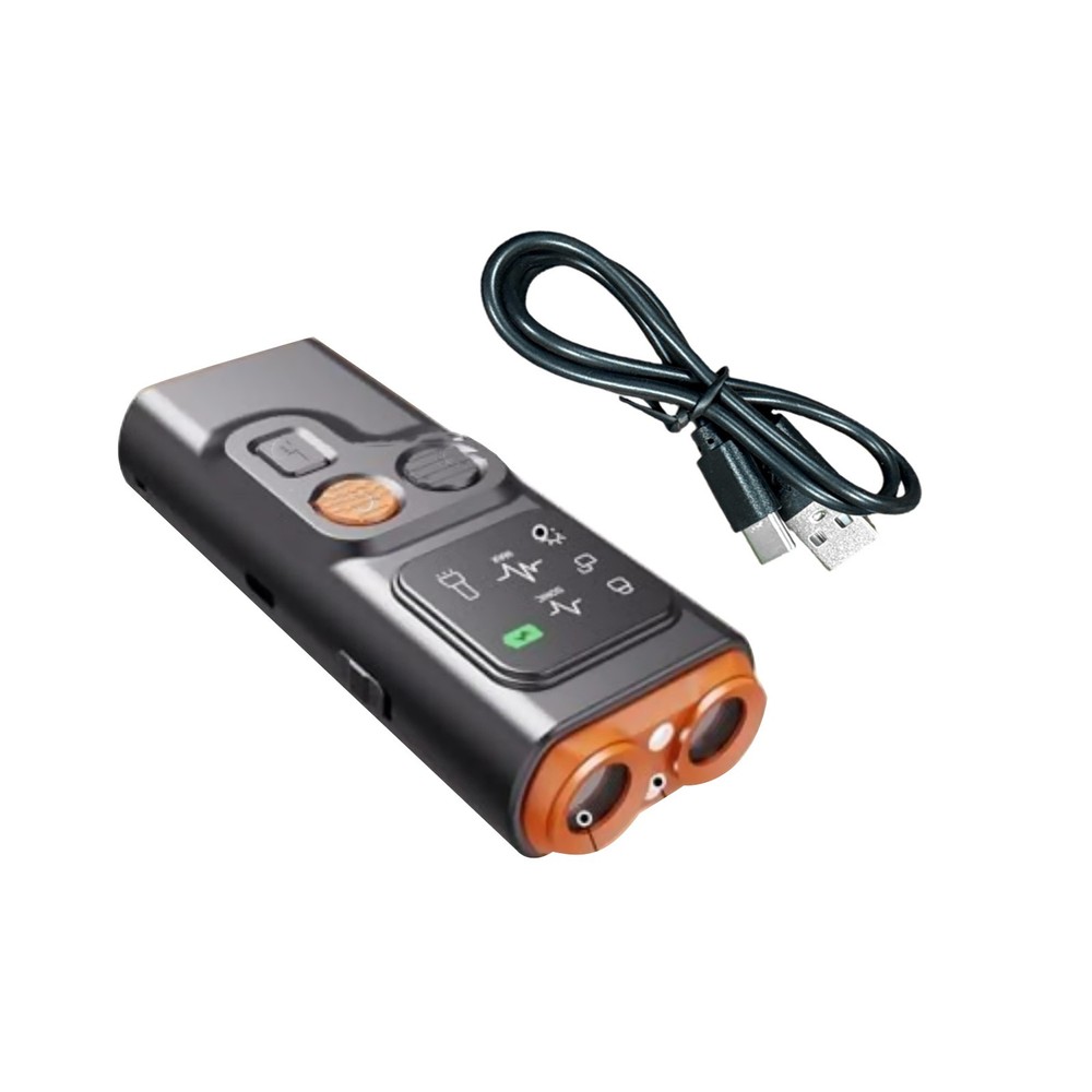 Ultrasonic Dog Training Device with Bark Deterrent and LED Flashlight Feature