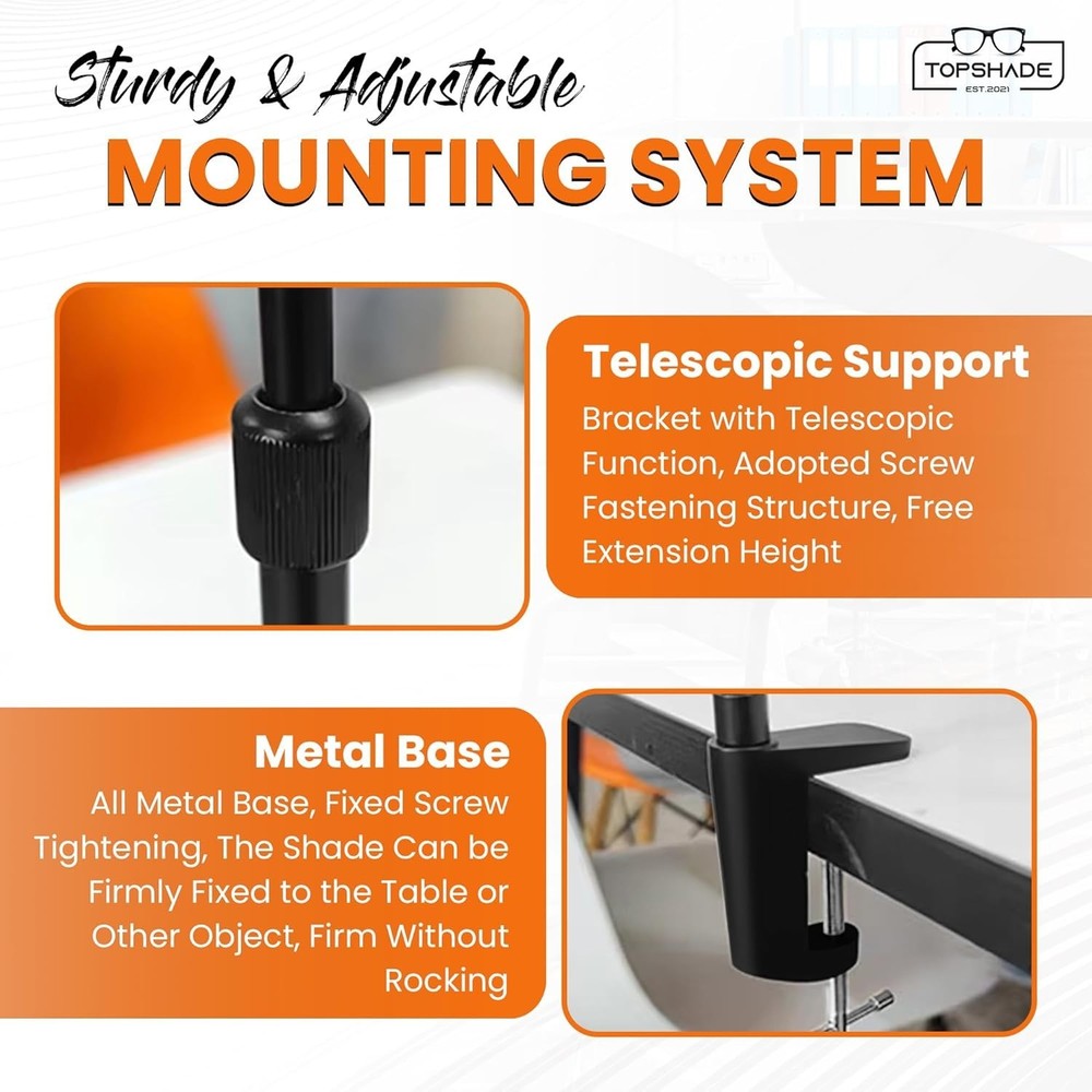 Contemporary Office Shade - Height Adjustable