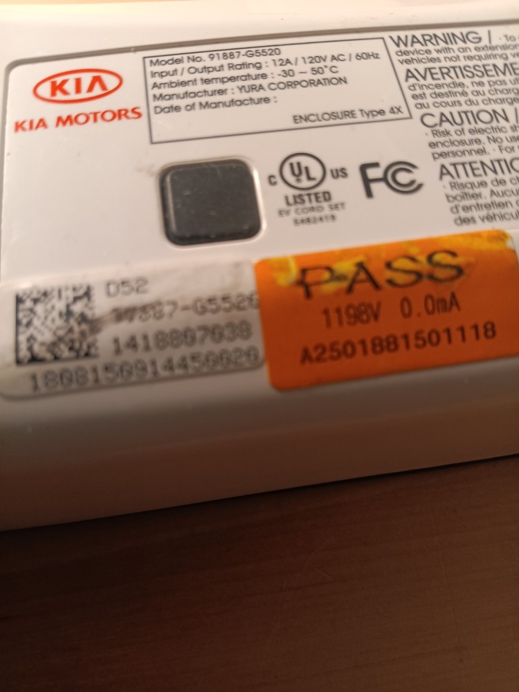 KIA EV CHARGER OEM Model 91887-G5520