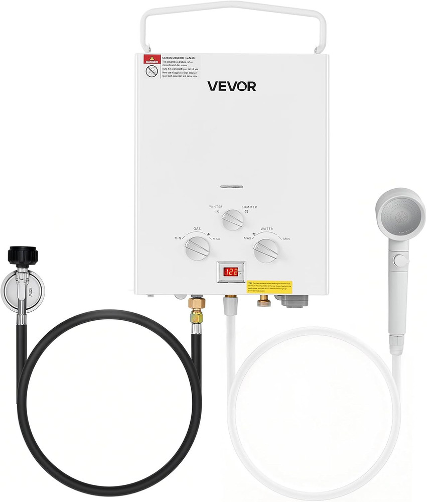 Tankless Portable Propane Water Heater 5L - Instant Hot Water for Camping RVs