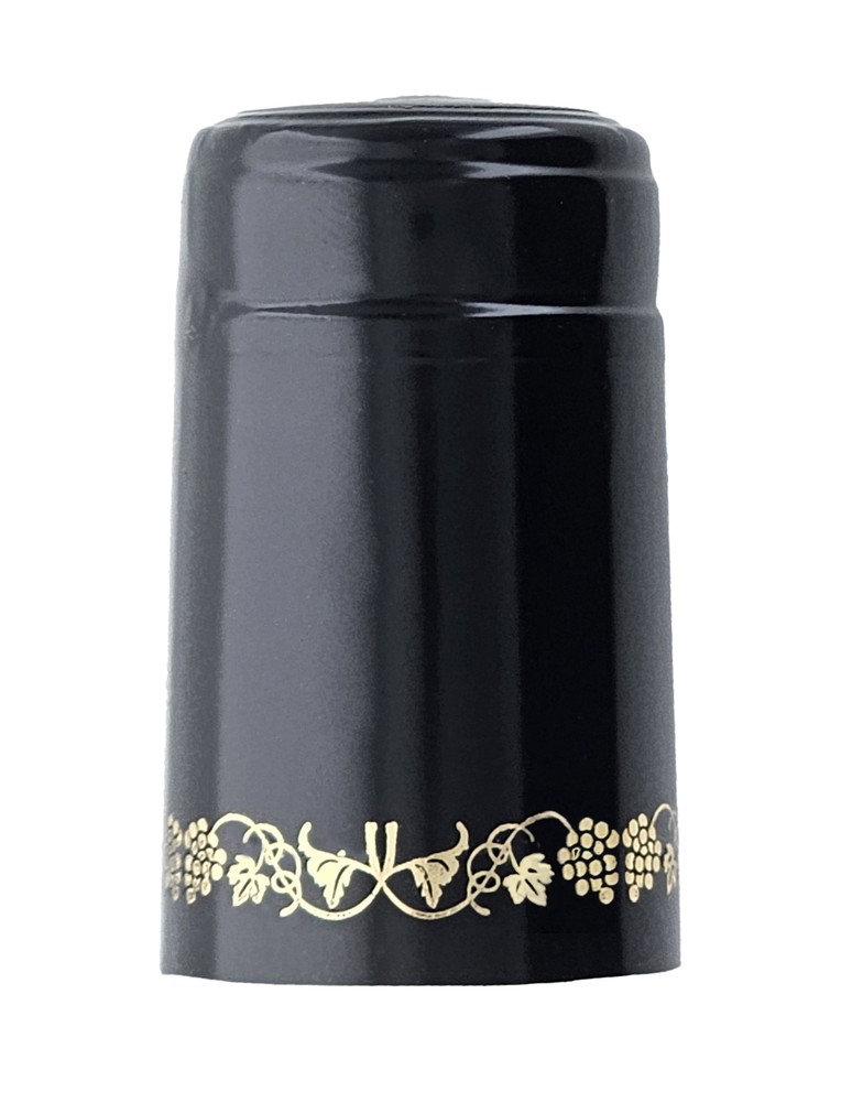 Home Brew Ohio Professional Cork-PVC Package (Black with Gold Grapes)