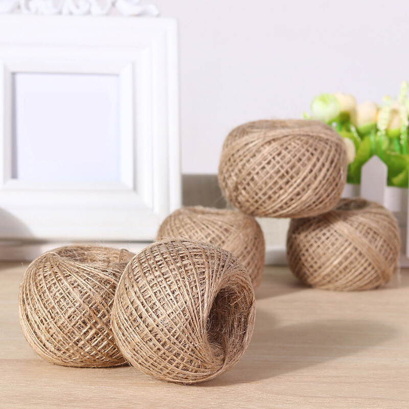Rustic String Jute Rope Natural Linen Twine Cord DIY String Crafts Replacement