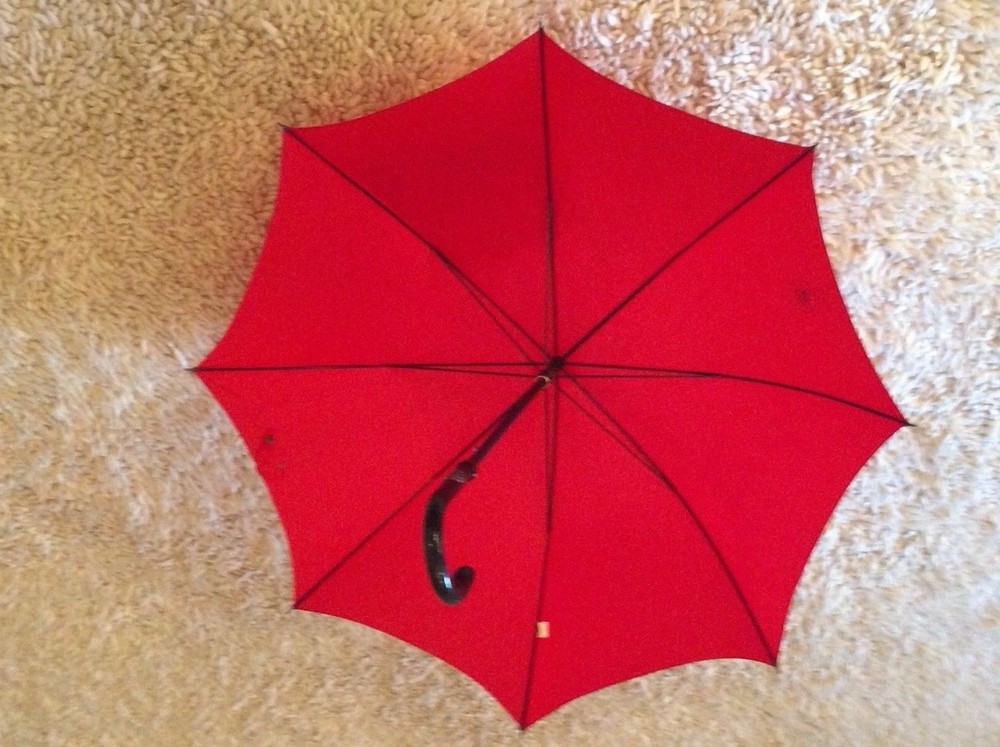 GIANNI VERSACE Large Red Unisexs Umbrella