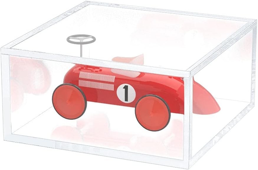 Decorative Acrylic Box with Lid, Clear Cube Display Case, Multi-Purpose Box S...