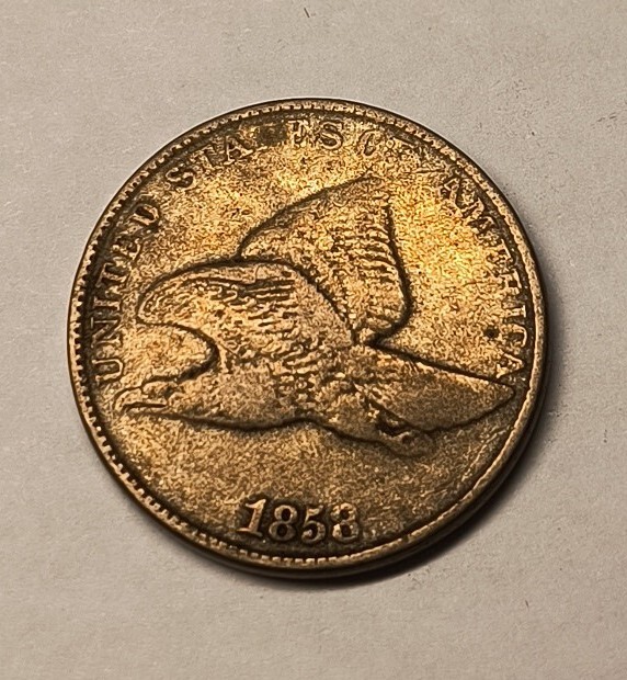 1858 Flying Eagle 1c One Cent Penny
