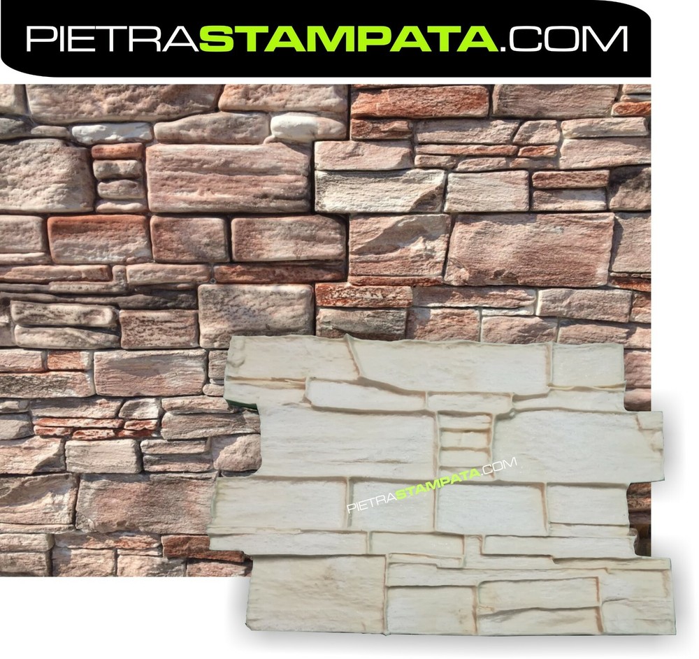 vertical concrete rubber stamp wall mold