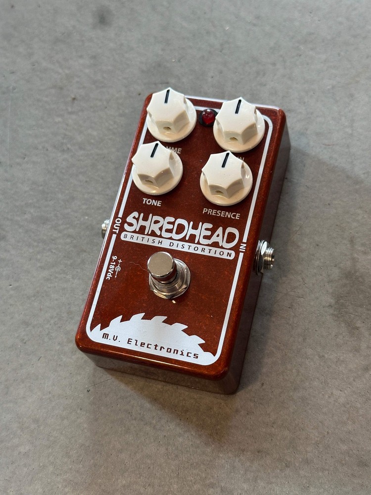 M. V. Electronics Shredhead British Distortion Pedal - Orange