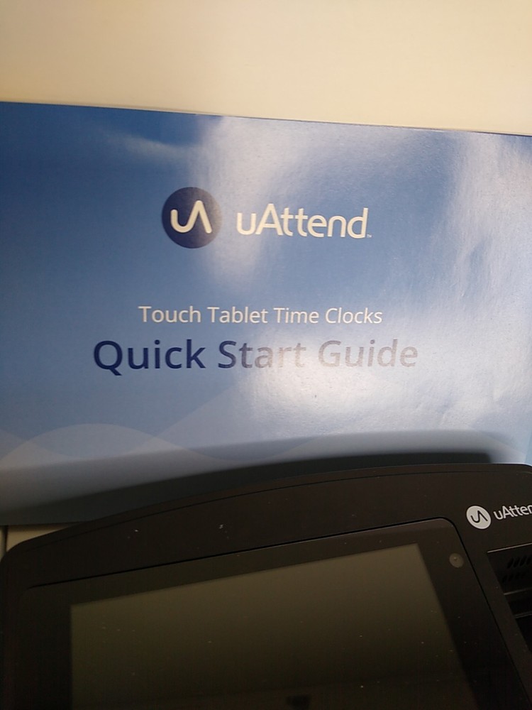 OPEN BOX uAttend Biometric Fingerprint Touch Tablet Time Clock Black JR2000