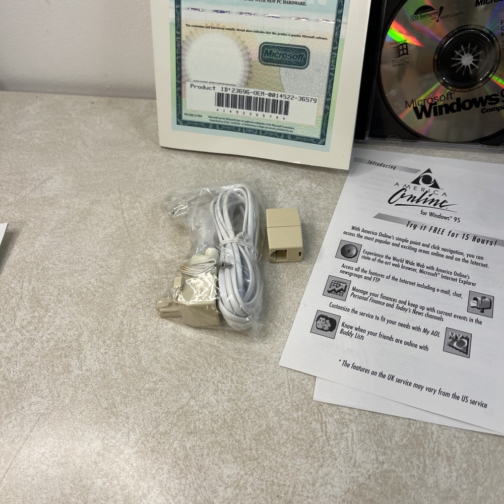 Vtg. Microsoft Windows 95 Book -Disc Used