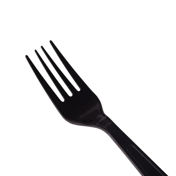 Karat PS Plastic Extra Heavy Weight Fork - Black - 1,000 ct, U2020B