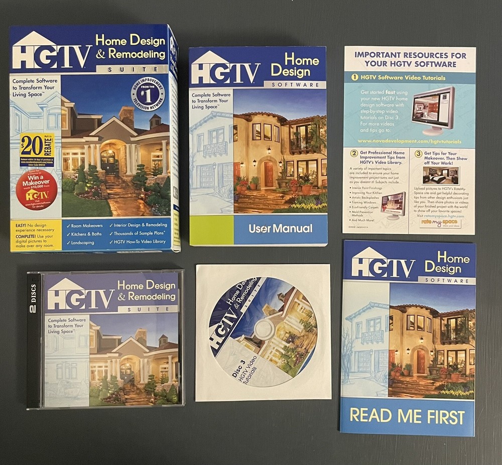 HGTV Home Design & Remodeling Suite - Software & User Manual - 2008