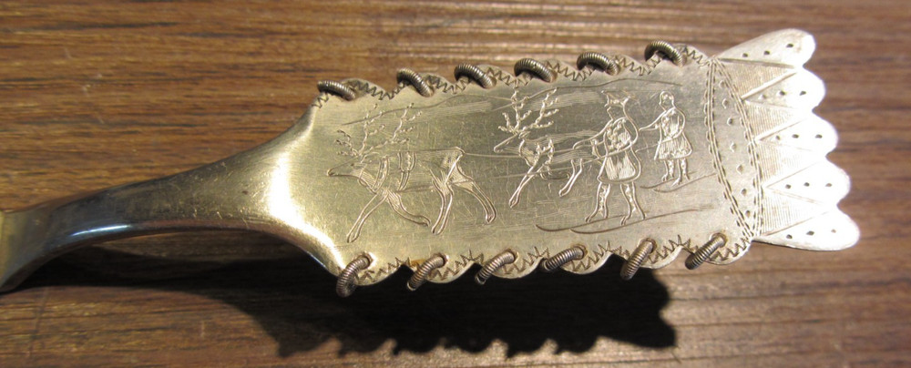 Fab! Swedish ~ Boliden ~ Decorative Cake Knife ~ 830 Solid Silver ~ Nice Patina