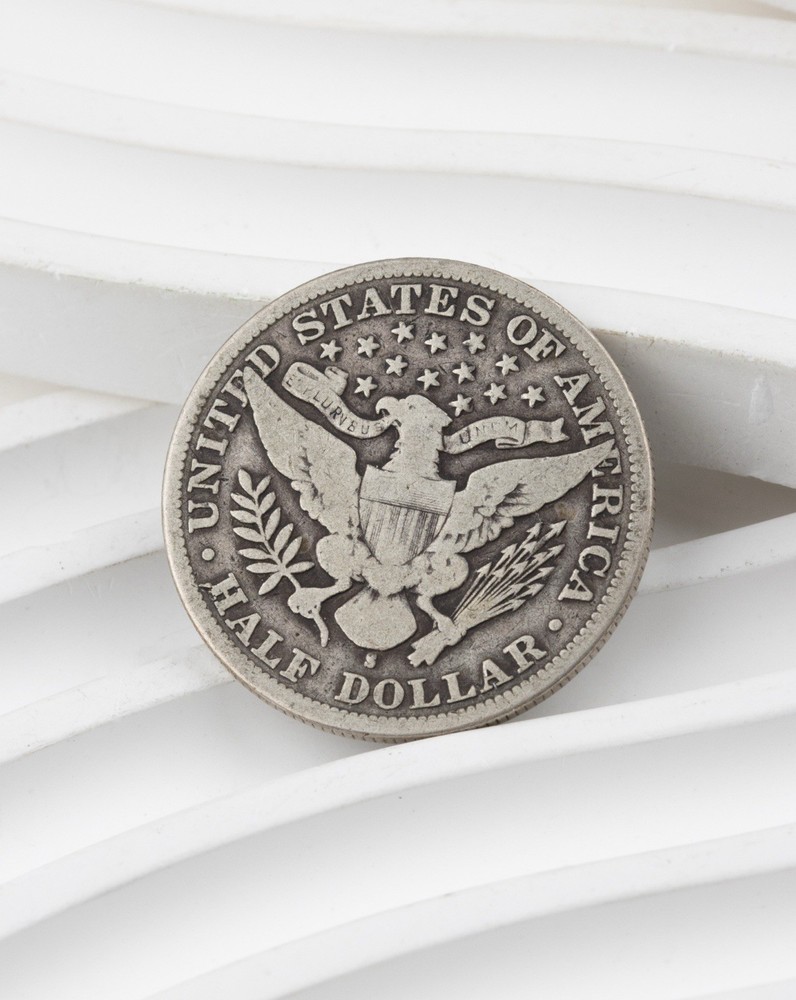 1893-S Barber Silver Half Dollar VG Very Good - 1367B