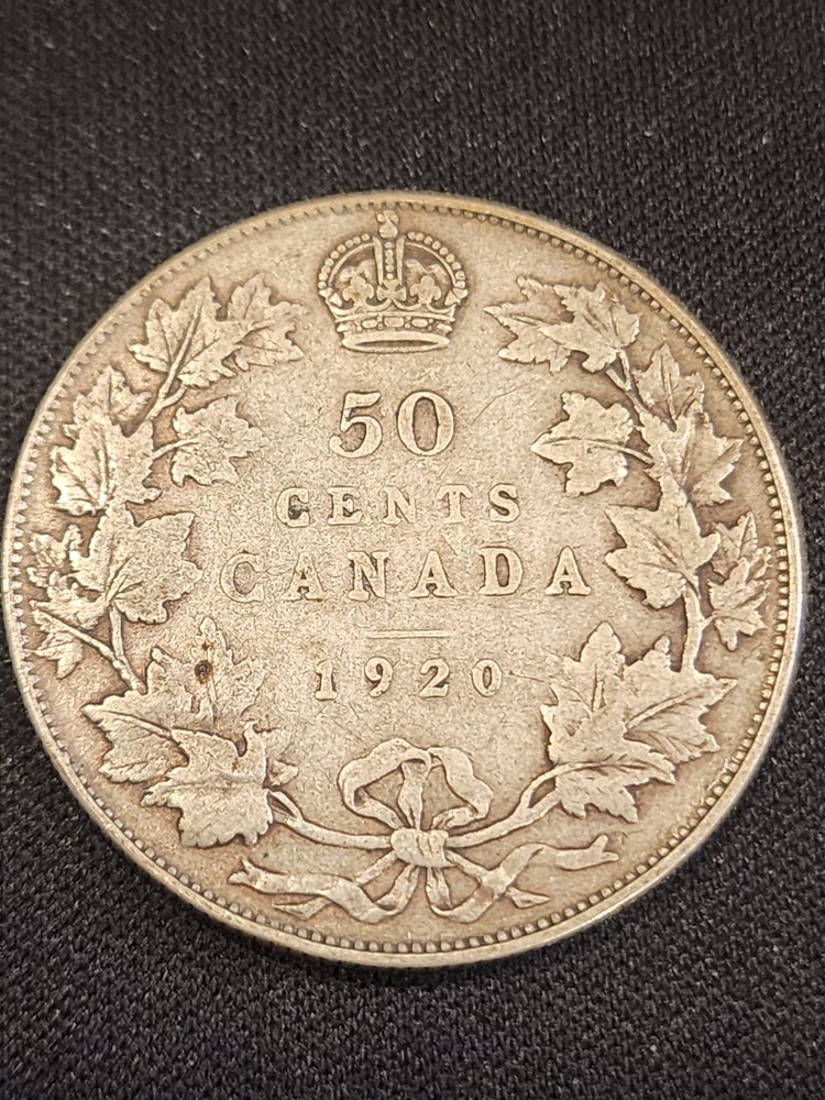 1920 Canada 50 Cents Silver Coin
