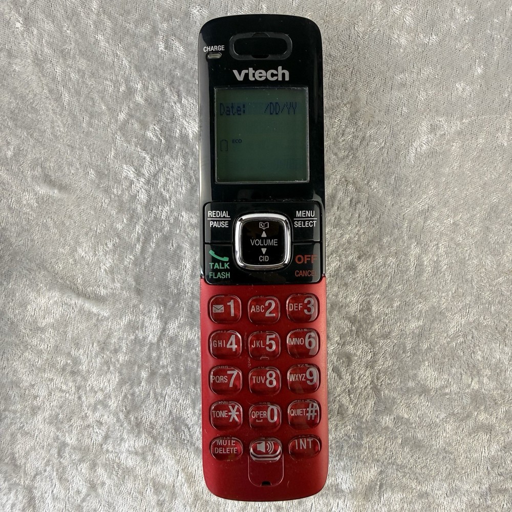 VTech CS6719-16 Cordless Phone System - Ruby Red - Tested, Works