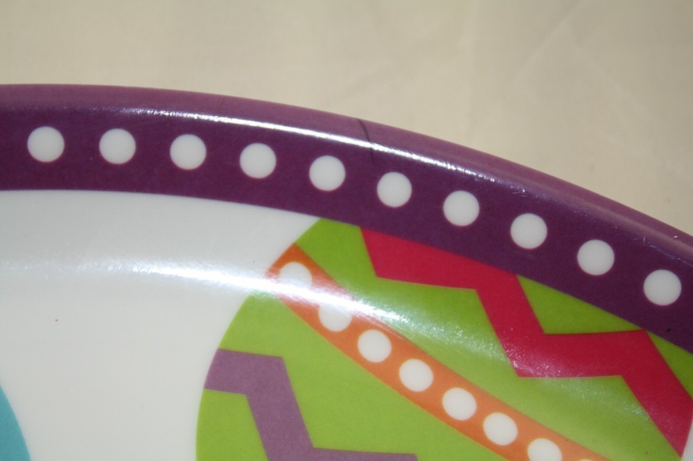 amscan Melamine Easter Tray Easter Egg Happy Easter 13.5" diameter NWT