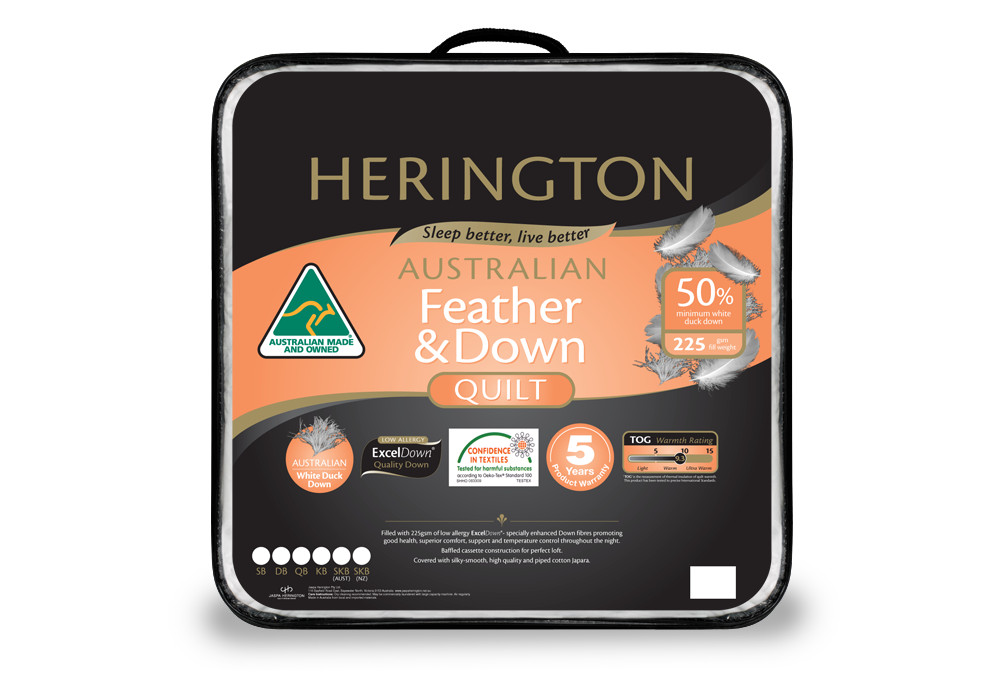 Herington White Duck Down & Feather 50 Quilt