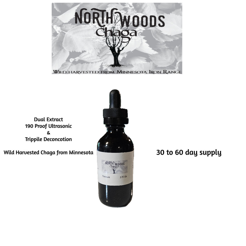 Chaga Tincture Dual Extract  - Adaptogenic - Anti Inflammatory - Immune Support