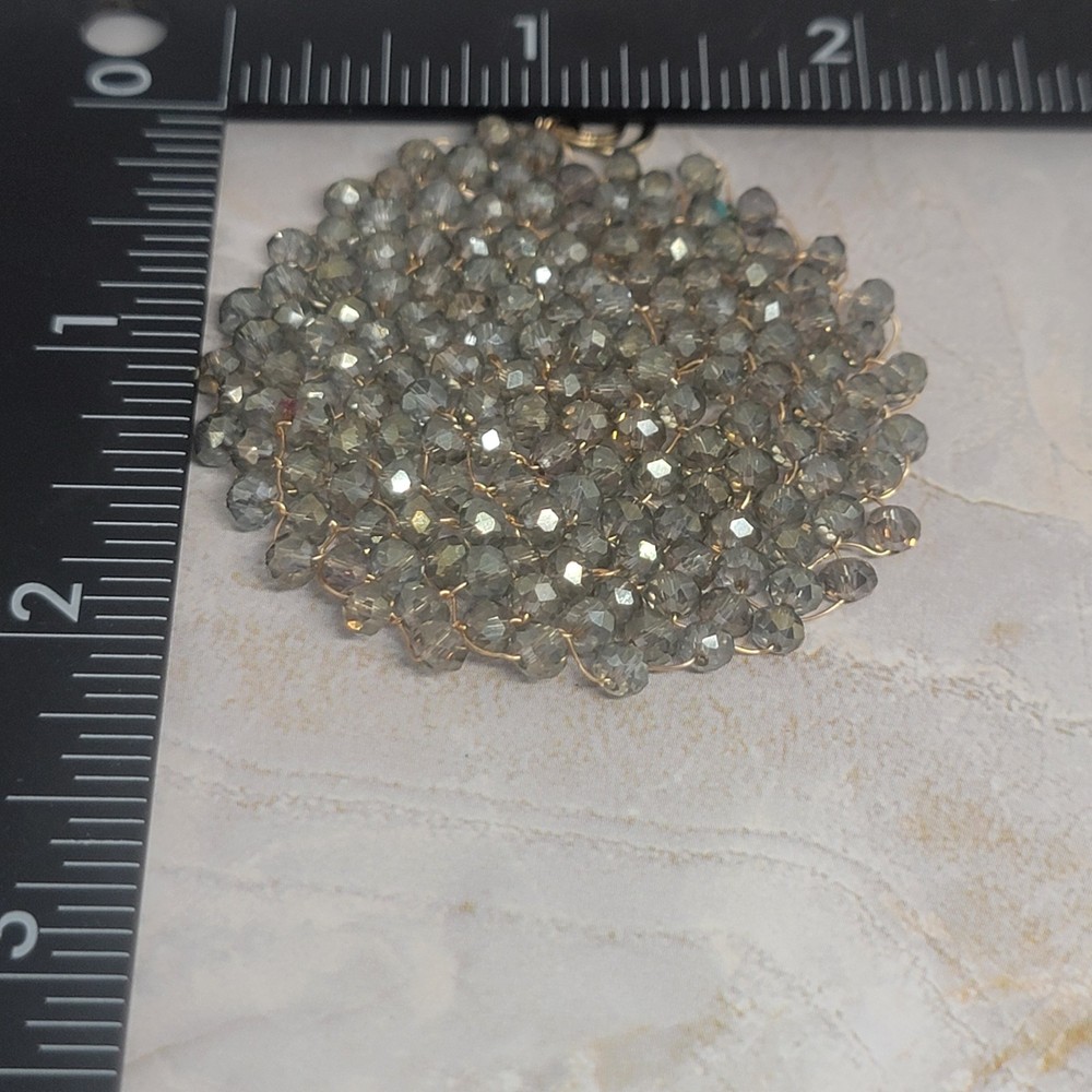 Pendant Boho Wire Wrapped Faceted Beaded Statement