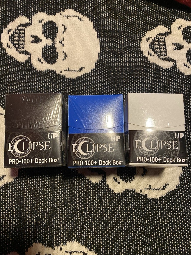 Ultra Pro Eclipse Pro 100+ Deck Box 3 Blue Black White Brand New