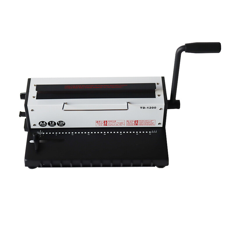 TD-1200 Binding Machine Punch 12 Sheets/Bind 120 Sheets with Metal Construction