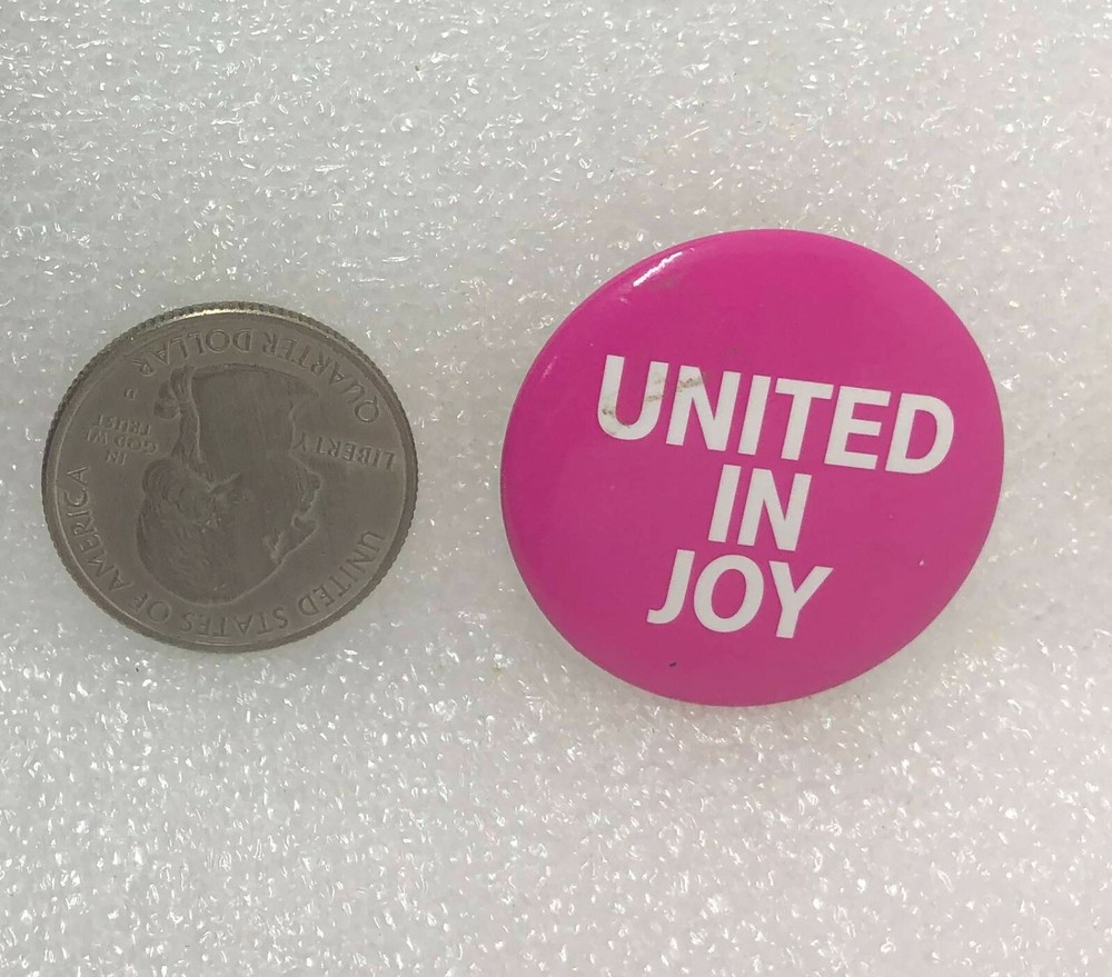 United In Joy Button Pin