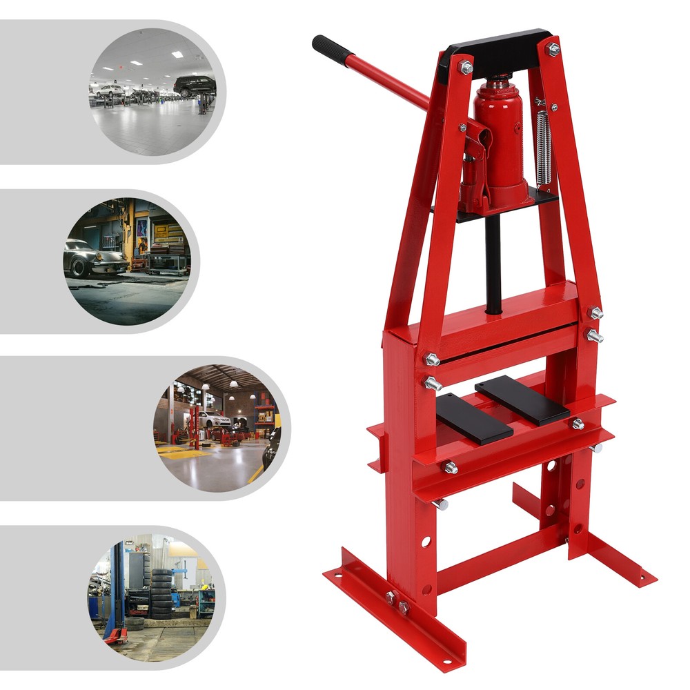6 Ton Hydraulic Shop Press with Press Plates A-Frame Benchtop Press Stand Tools
